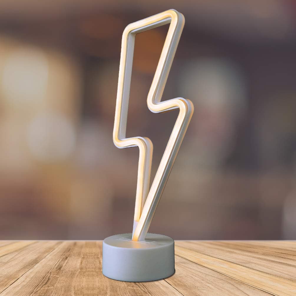 Neon Lightning Bolt Glow Light — slide 1