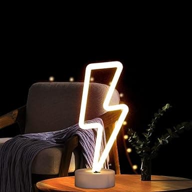 Neon Lightning Bolt Glow Light - Image 4