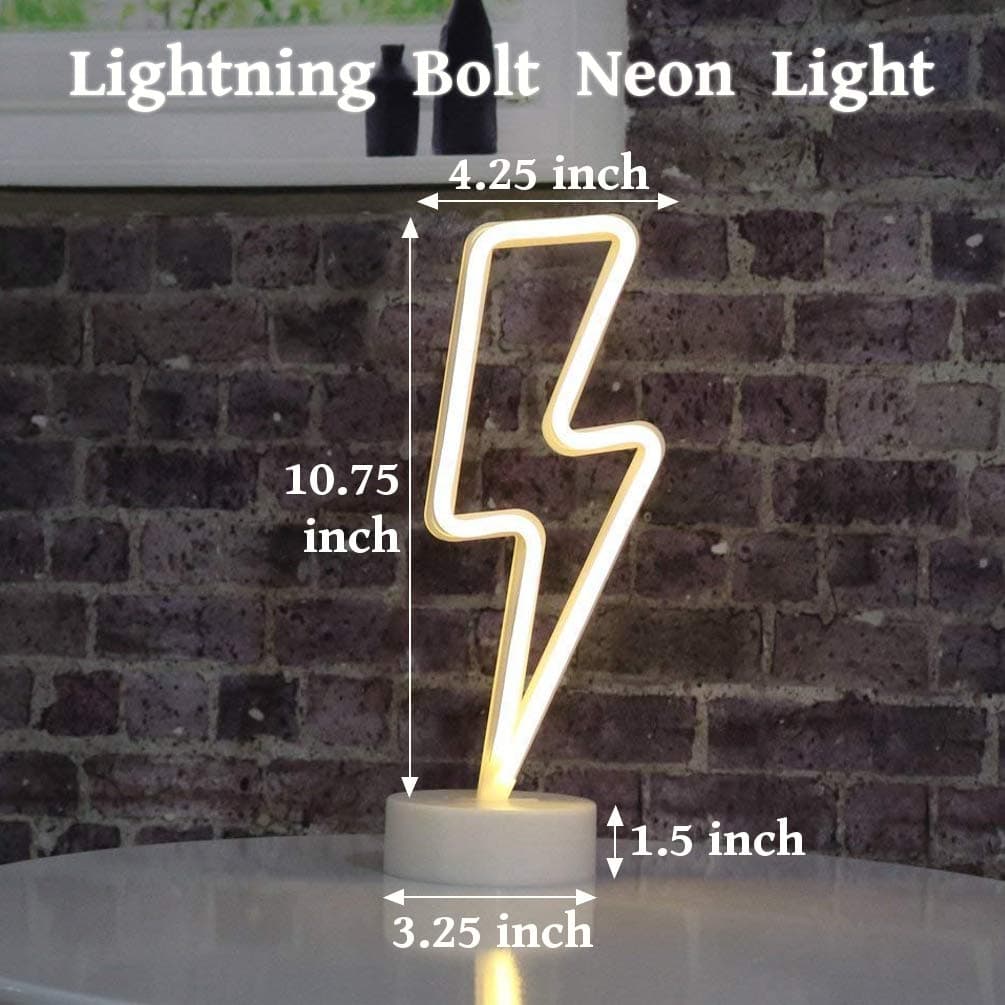 Neon Lightning Bolt Glow Light — slide 5